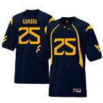 Men's West Virginia Mountaineers NCAA #25 Osman Kamara Navy Authentic Nike Retro Stitched College Football Jersey ZS15J36XQ